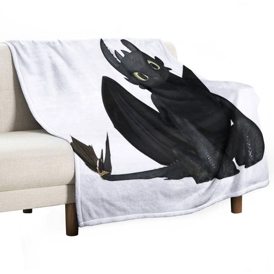 Toothless (Night Fury) Throw Blanket