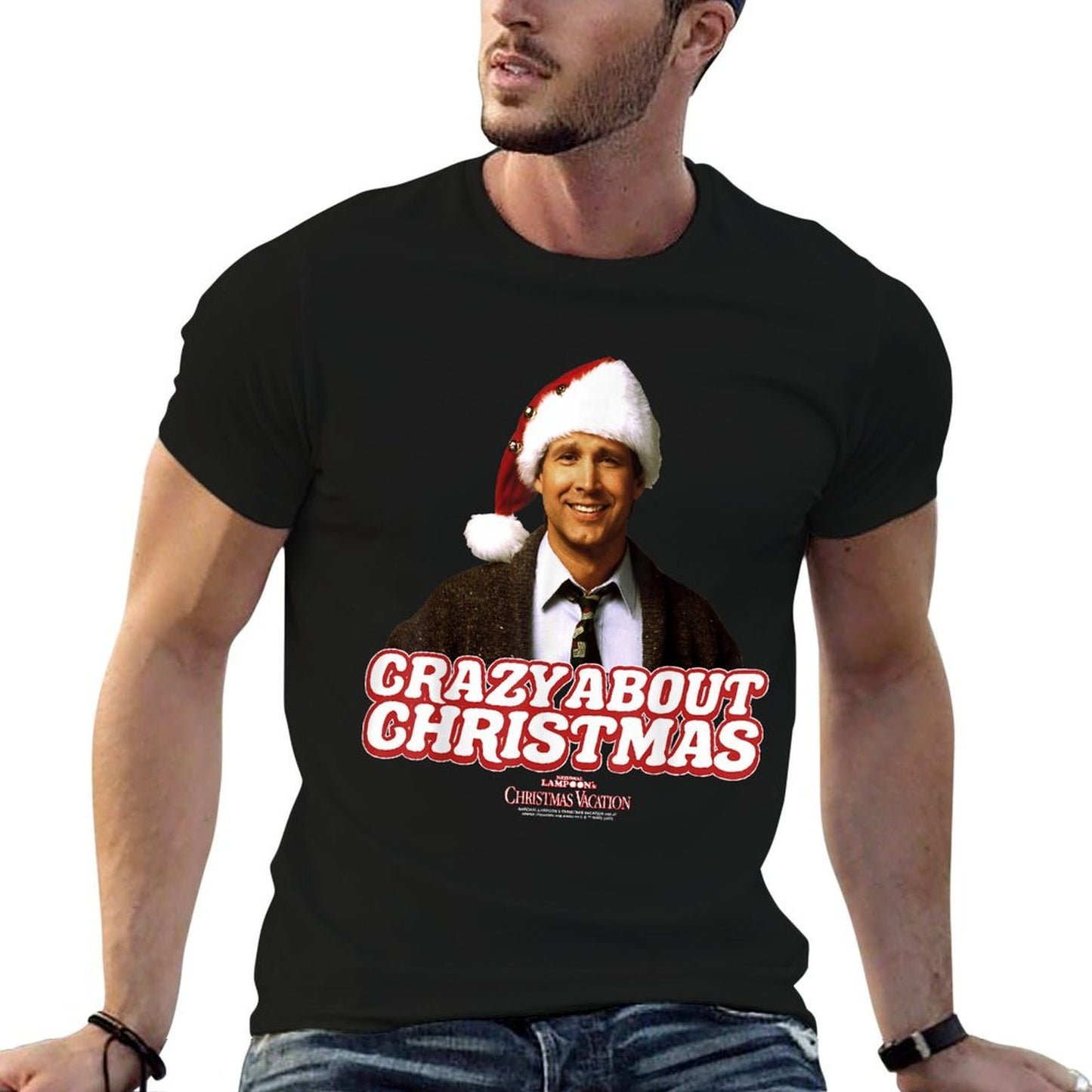 National Lampoons Christmas Vacation Crazy About Christmas  Summer-ready Fabric T-Shirt