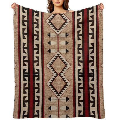 The Eternal  Navajo Pattern Throw Blanket