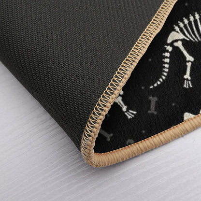 Dinosaur Fossils in Black Bath Mat
