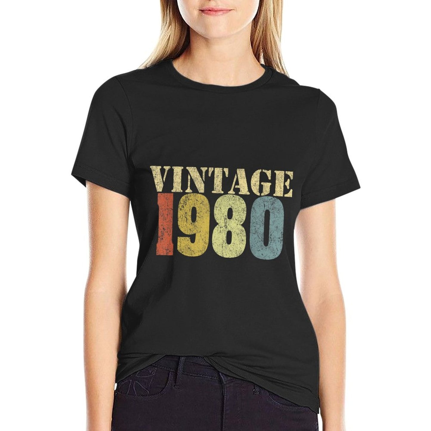 1980 40th Birthday Gift Vintage Retro Men Women 40 Years Old  Eco-friendly Material T-Shirt
