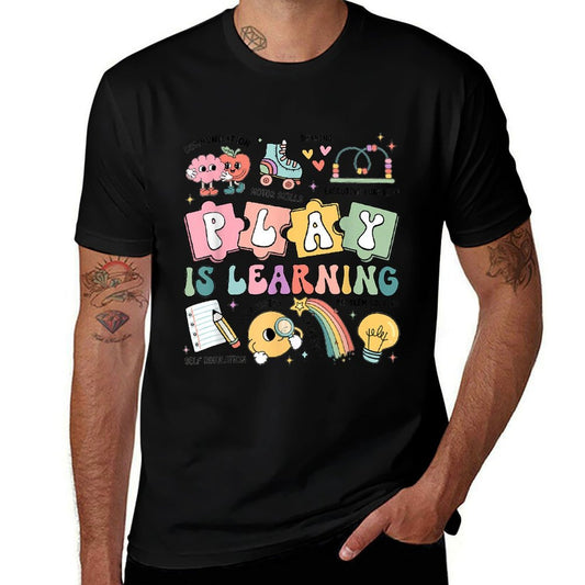Retro Play Is Learning Kindergarten Teacher Team Women  Graphic-printed T-Shirt