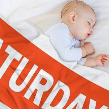 Saturdays Throw Blanket