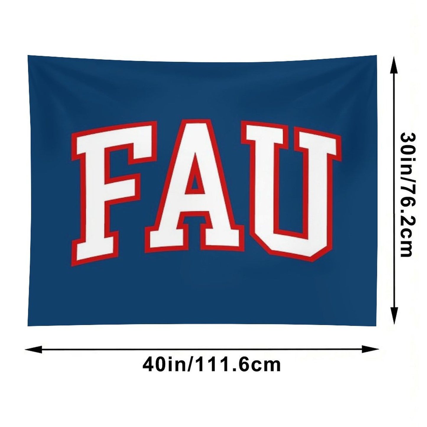 Fau - College Font Curved Tapestry