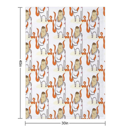 Astronaut - Alien Takeover Throw Blanket