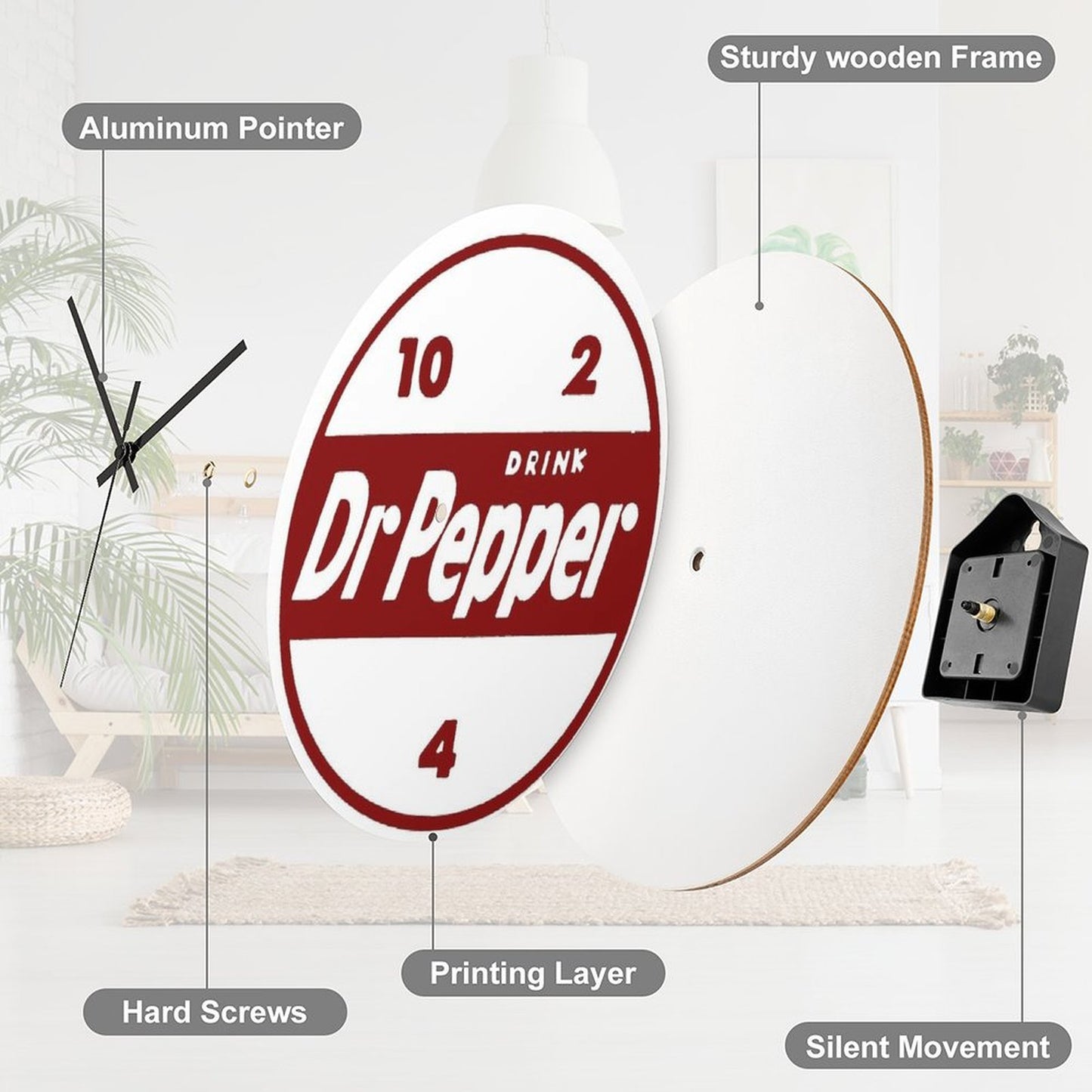 Drink Dr P Wall Clock
