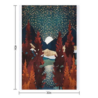 Star Sky Reflection Throw Blanket