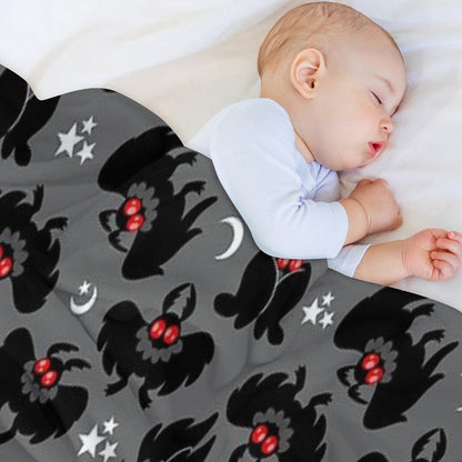 Cute Cryptids - Mothman Pattern Throw Blanket
