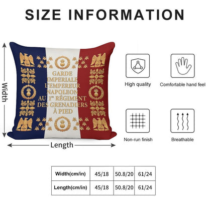 Napoleonic French 1er Garde Imperiale Flag Soft Skin-Friendly Throw Pillow