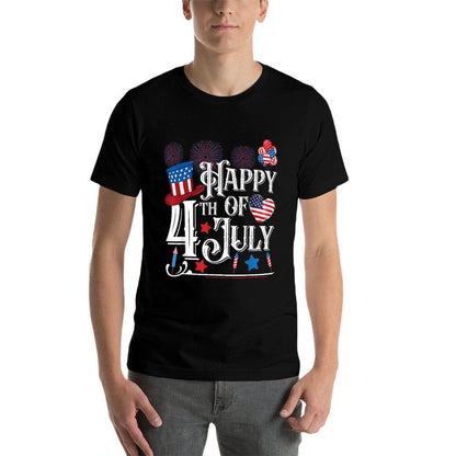 Happy 4th Of July Funny Fourth of July Independence Day Men  Cotton T-Shirt