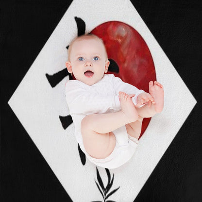 Happiness in Kanji Throw Blanket