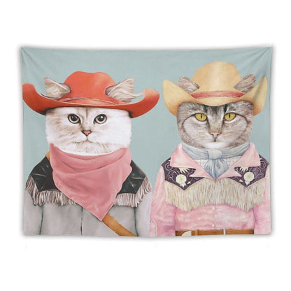 Cowboy Cats Tapestry