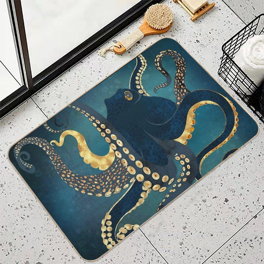 Metallic Octopus IV Bath Mat