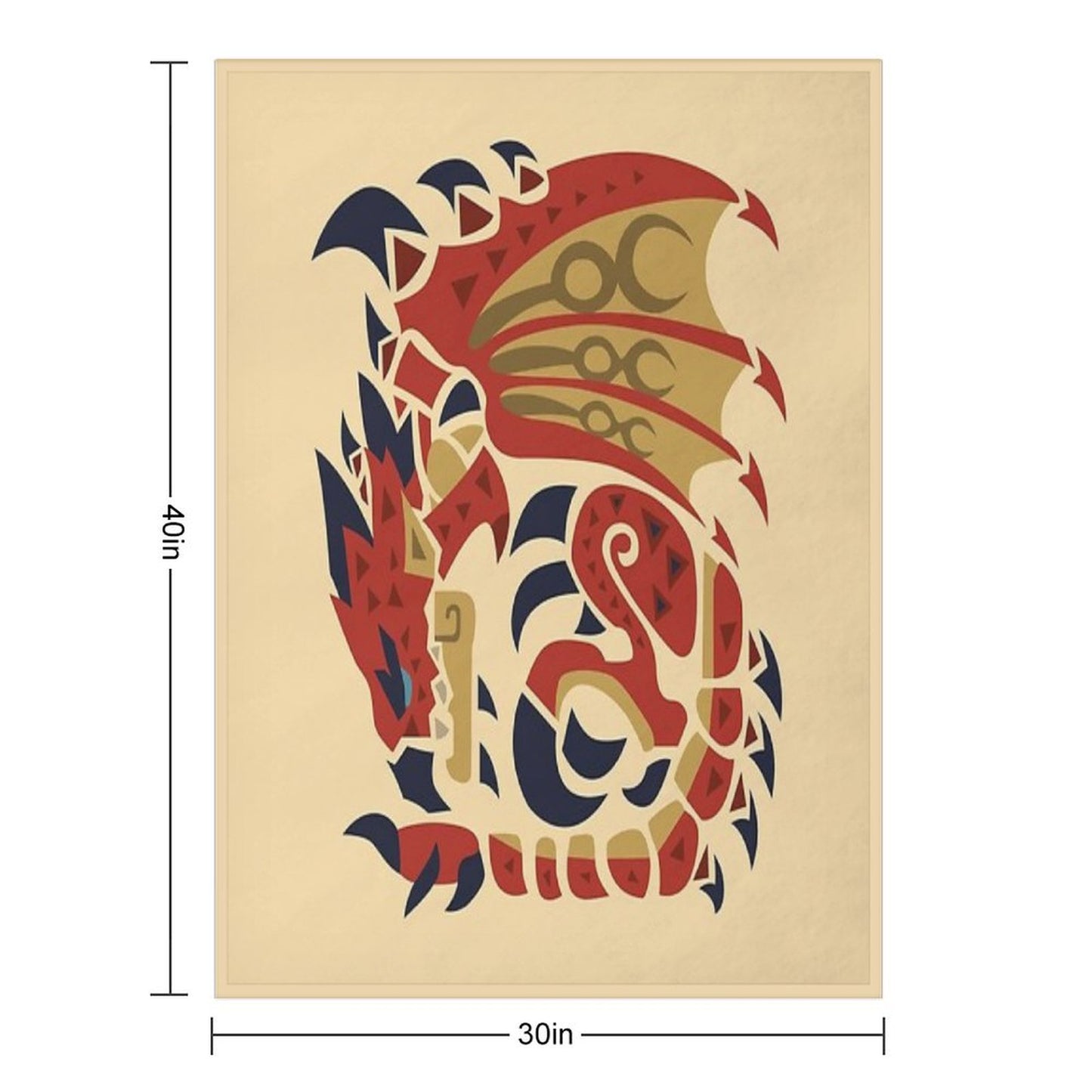 Rathalos Throw Blanket