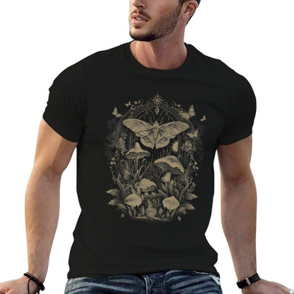 Butterfly Grunge Fairycore Therian Clothing Cute Moth Aesthetic Floral for Women & Girls, Unisex-Adults & Kids, Brown, S  Quick-drying T-Shirt