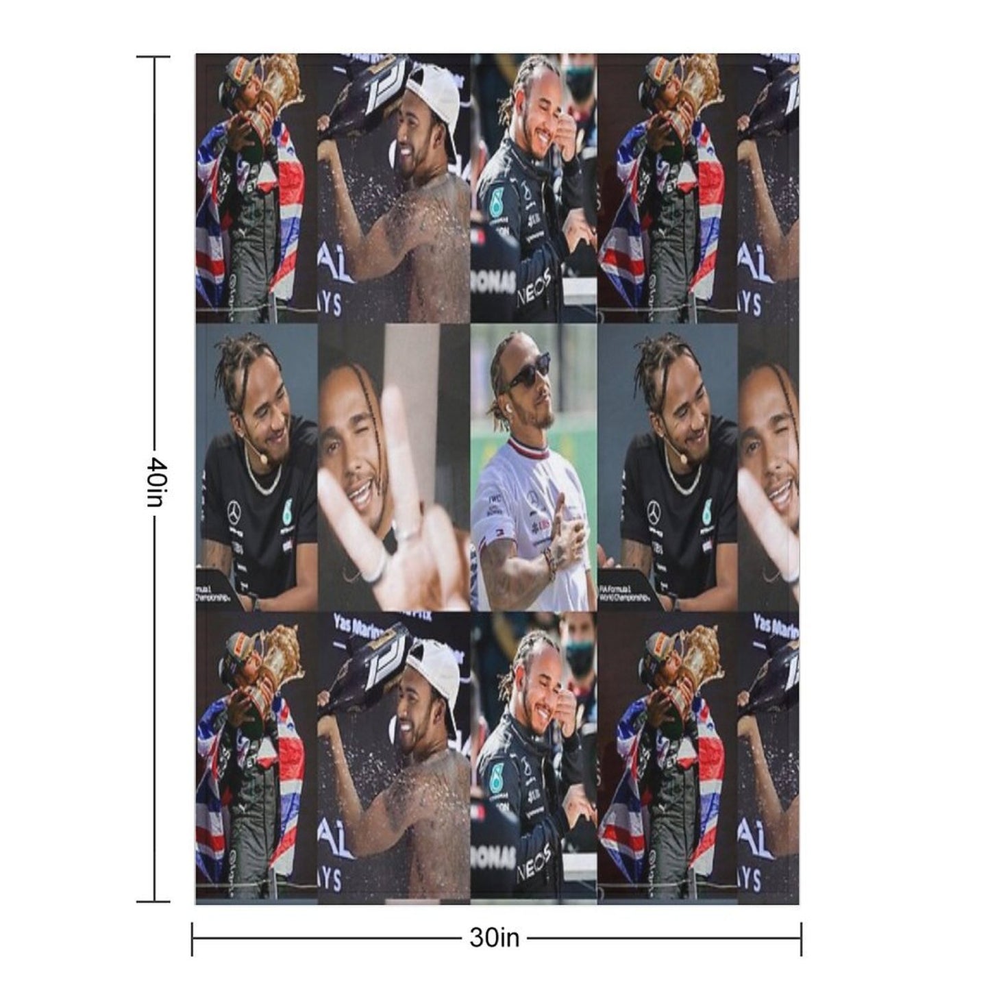 Lewis Hamilton Throw Blanket