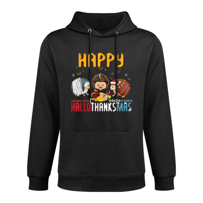 Fall Autumn Christmas Hedgehog Halloween Happy Thanksgiving Easy Care Hoodie