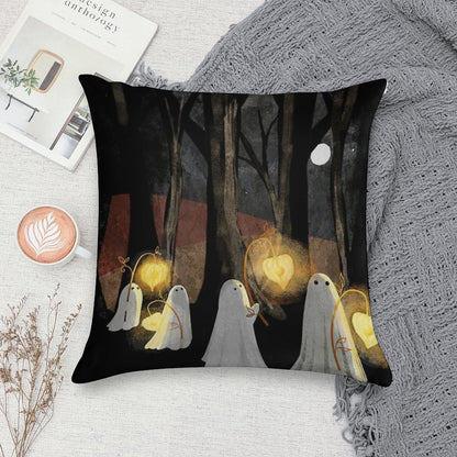 Ghost Parade Soft Anti-Pilling Throw Pillow