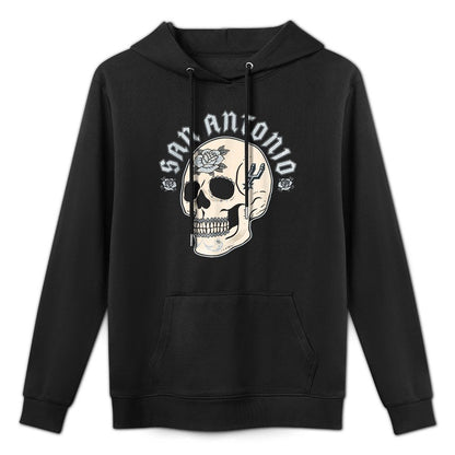 NBA San Antonio Spurs Halloween Floral Skull Shape Retention Hoodie