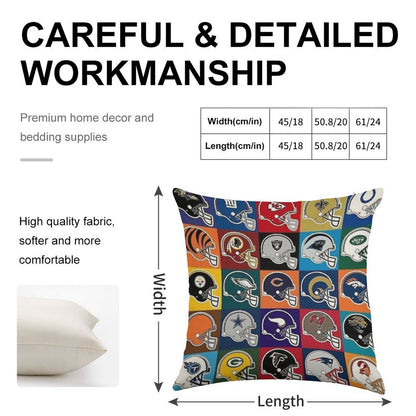 NFL USA Linen Throw Pillow Cover