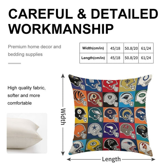 NFL USA Linen Throw Pillow Cover