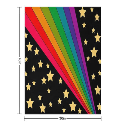 Stars And Rainbow Throw Blanket