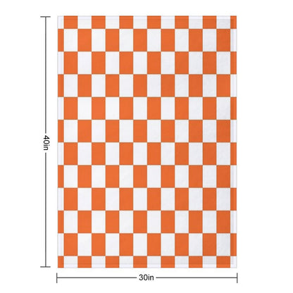 Tennessee Orange And White Checkerboard Throw Blanket