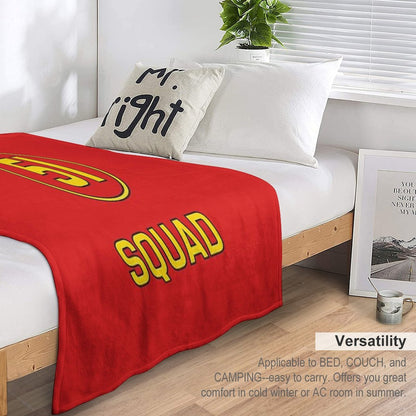 Emergency Squad 51 Rear of Truck Reproduction Logo Throw Blanket