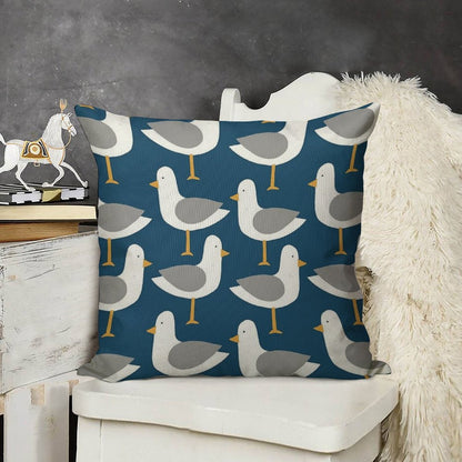 Seagull 4.0 Linen Throw Pillow Cover