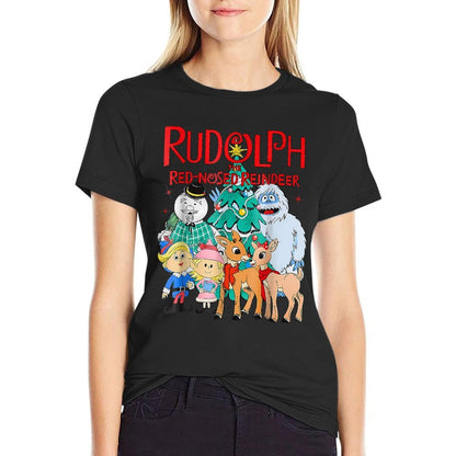Funny Cute Rudolph The Red Nosed Reindeer Christmas Tree  Affordable Price T-Shirt