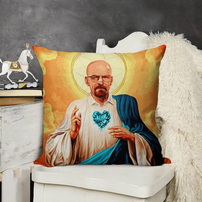 Walter White Linen Throw Pillow Cover