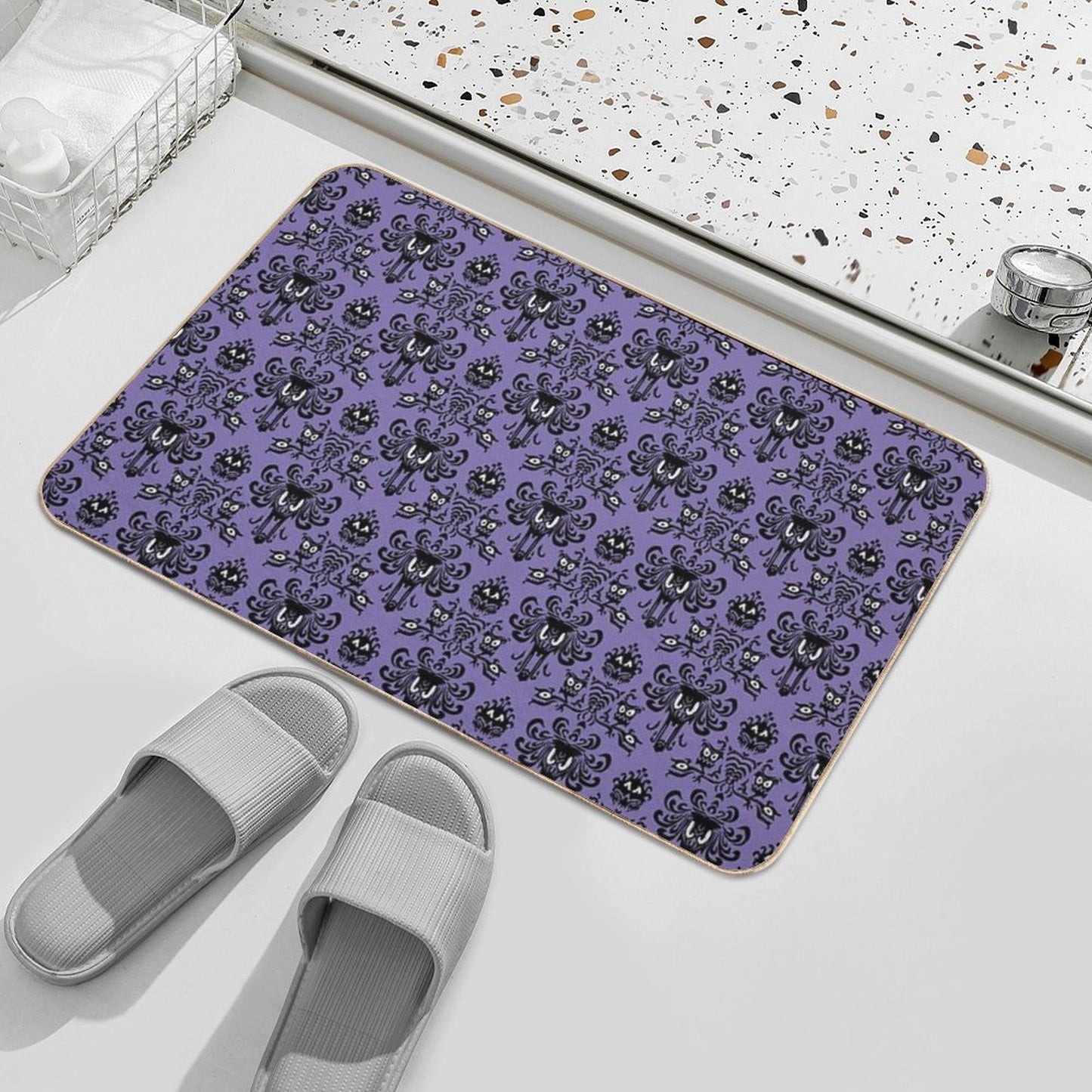 Haunted Mansion Wallpaper Bath Mat