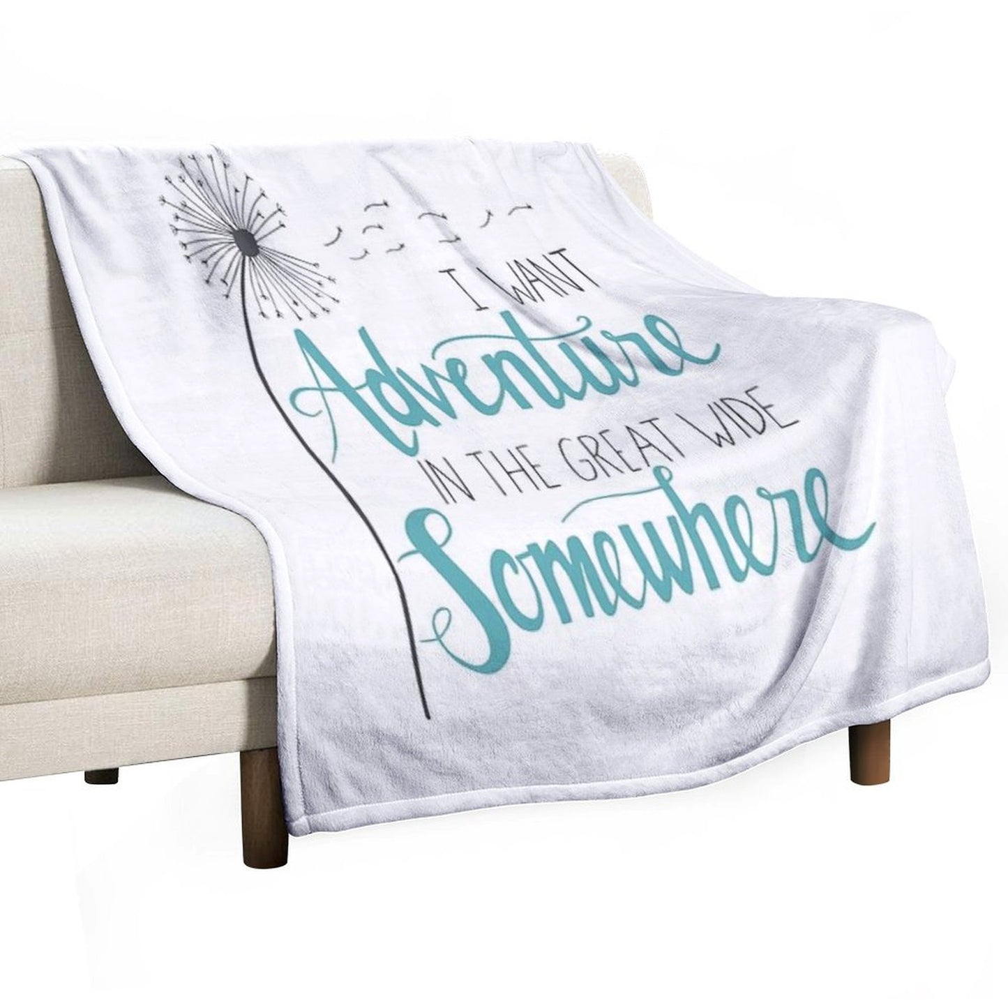 I Want Adventure Throw Blanket
