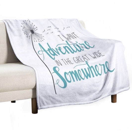 I Want Adventure Throw Blanket