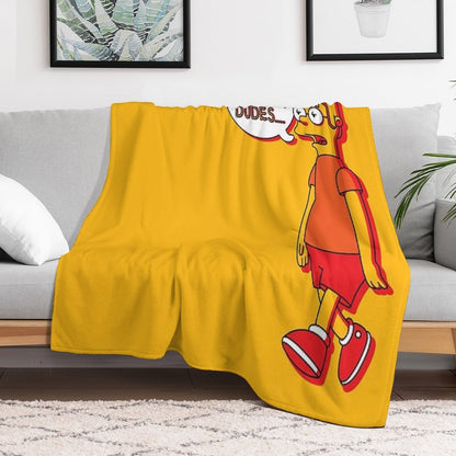 Smithers As Bart (Simpsons) Throw Blanket