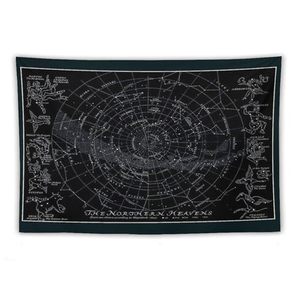 THE NORTHERN HEAVENS  Vintage Star Map Print Tapestry