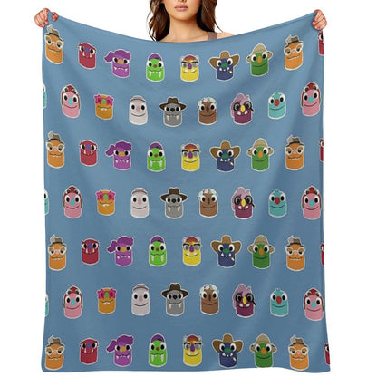Bugsnax - All Grumpuses Throw Blanket