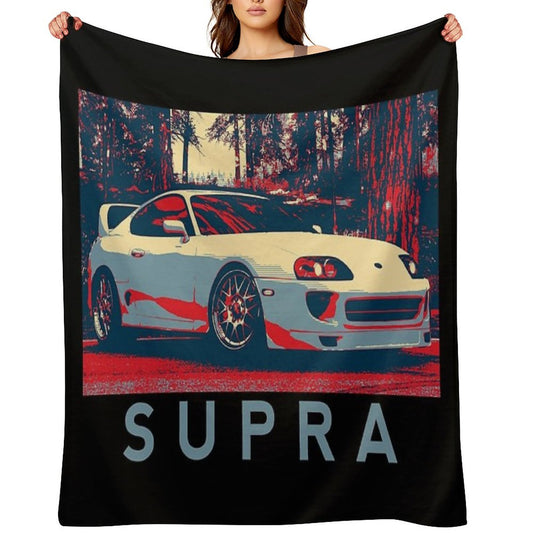 Toyota Supra Front 1 Throw Blanket