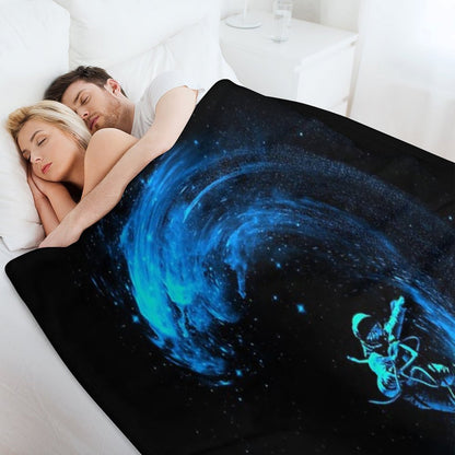 Space Surfing Throw Blanket