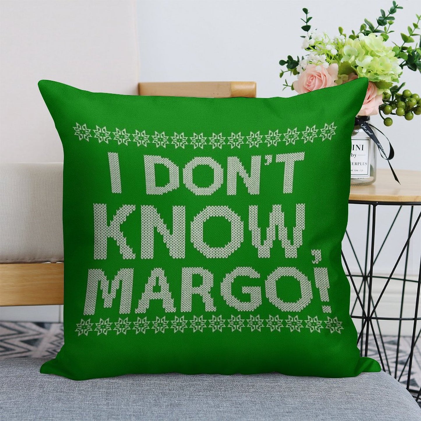 I Don't KNOW, MARGO! Linen Throw Pillow Cover