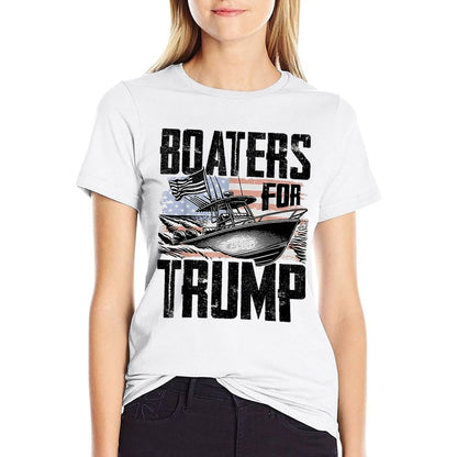 Boaters For Trump  Rolled Sleeves T-Shirt
