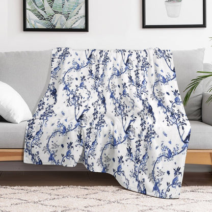 Monkey World Jouy Throw Blanket