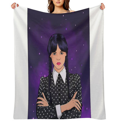 Wednesday Addams Jenna Ortega Throw Blanket