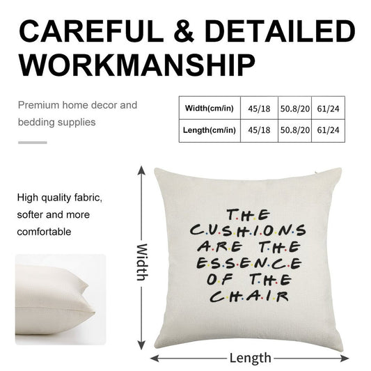 The Cushions Are The Essence Of The Chair Linen Throw Pillow Cover