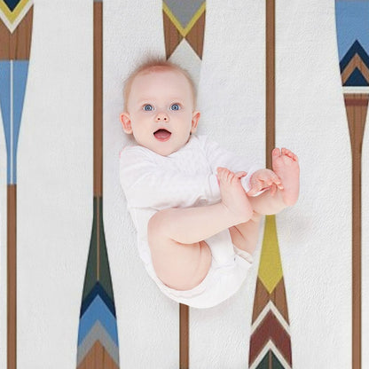 Painted Oars Throw Blanket