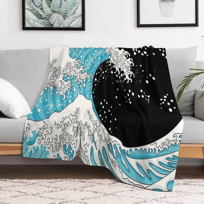 Kanagawa Wave Throw Blanket