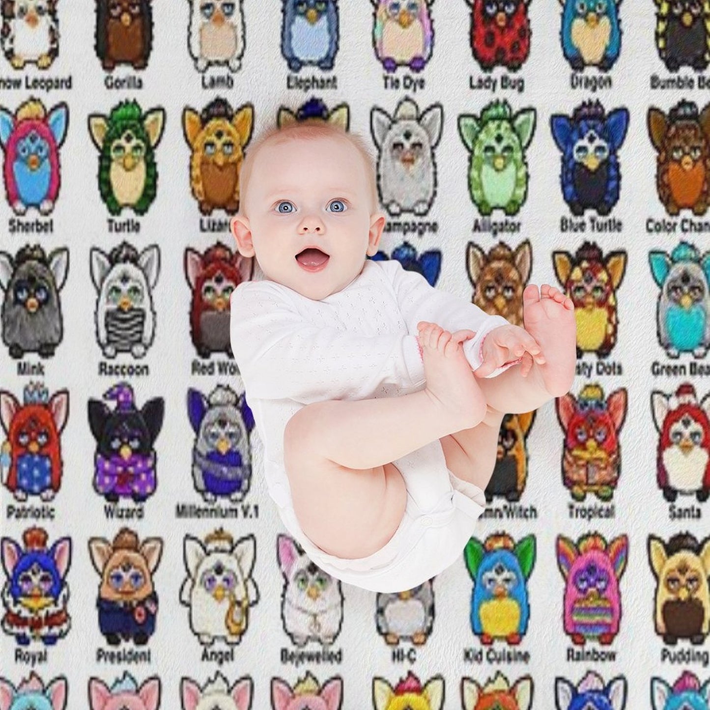 Furby Collection Throw Blanket