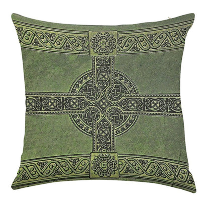 Celtic Knotwork Linen Throw Pillow Cover