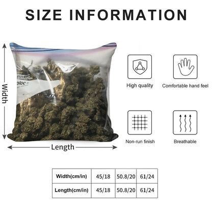 Weed Marijuana Extra Zip Pillow And Soft High-Density Material Throw Pillow