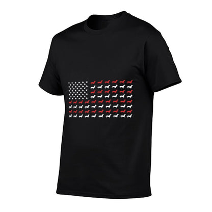 American Flag Dachshund Patriotic Dachshund Doxie Lover T-Shirt